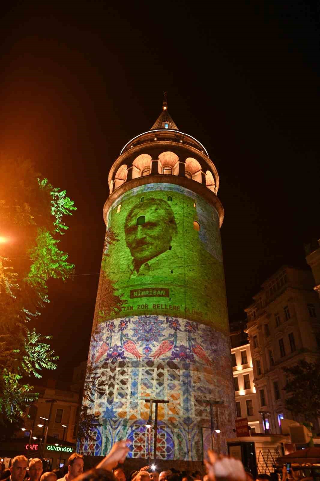 Kahramanmaraş&rsquo;ın edebiyat ışığı Galata Kulesi&rsquo;ne yansıdı