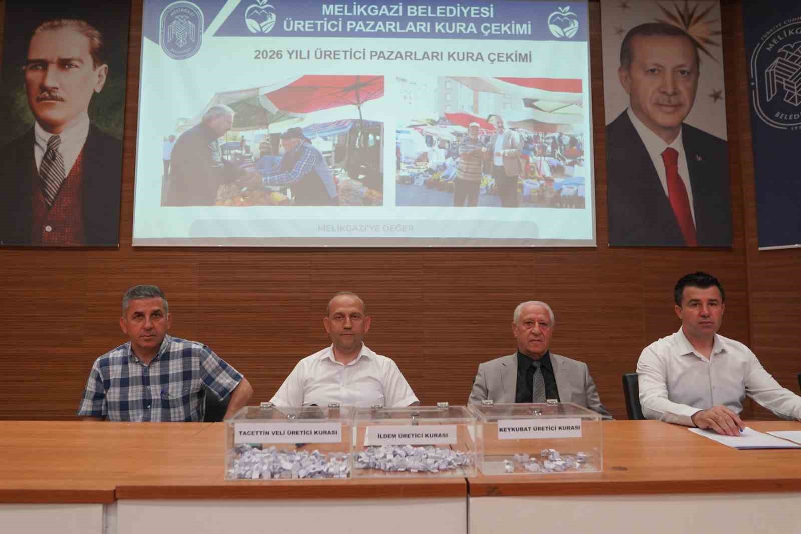 Melikgazi&rsquo;de &Uuml;retici Pazar Yeri i&ccedil;in kura &ccedil;ekimi yapıldı