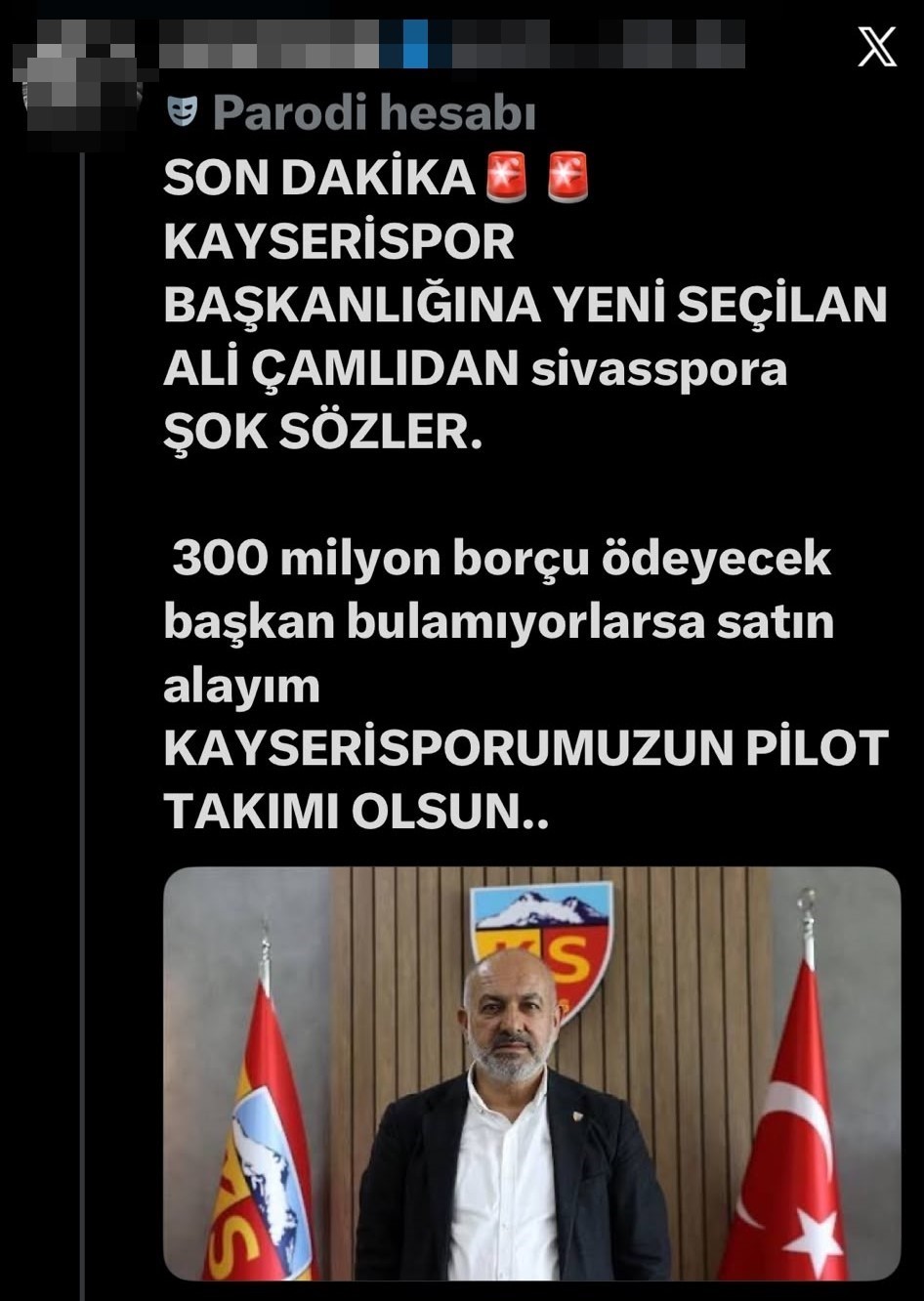 Kayserispor Başkanı Ali &Ccedil;amlı&rsquo;dan sert cevap