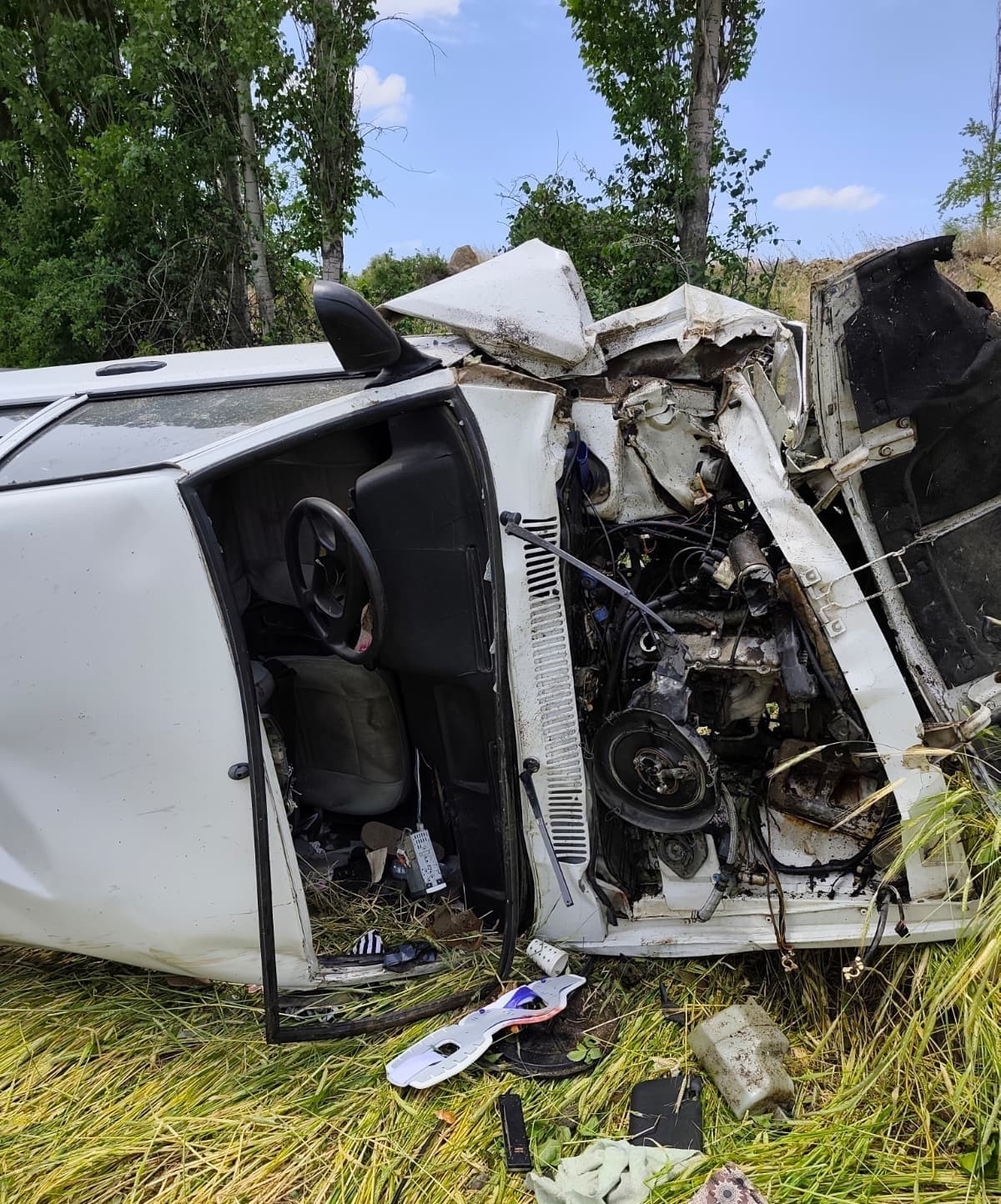 Yozgat&rsquo;ta takla atan otomobilde 2 kişi yaralandı