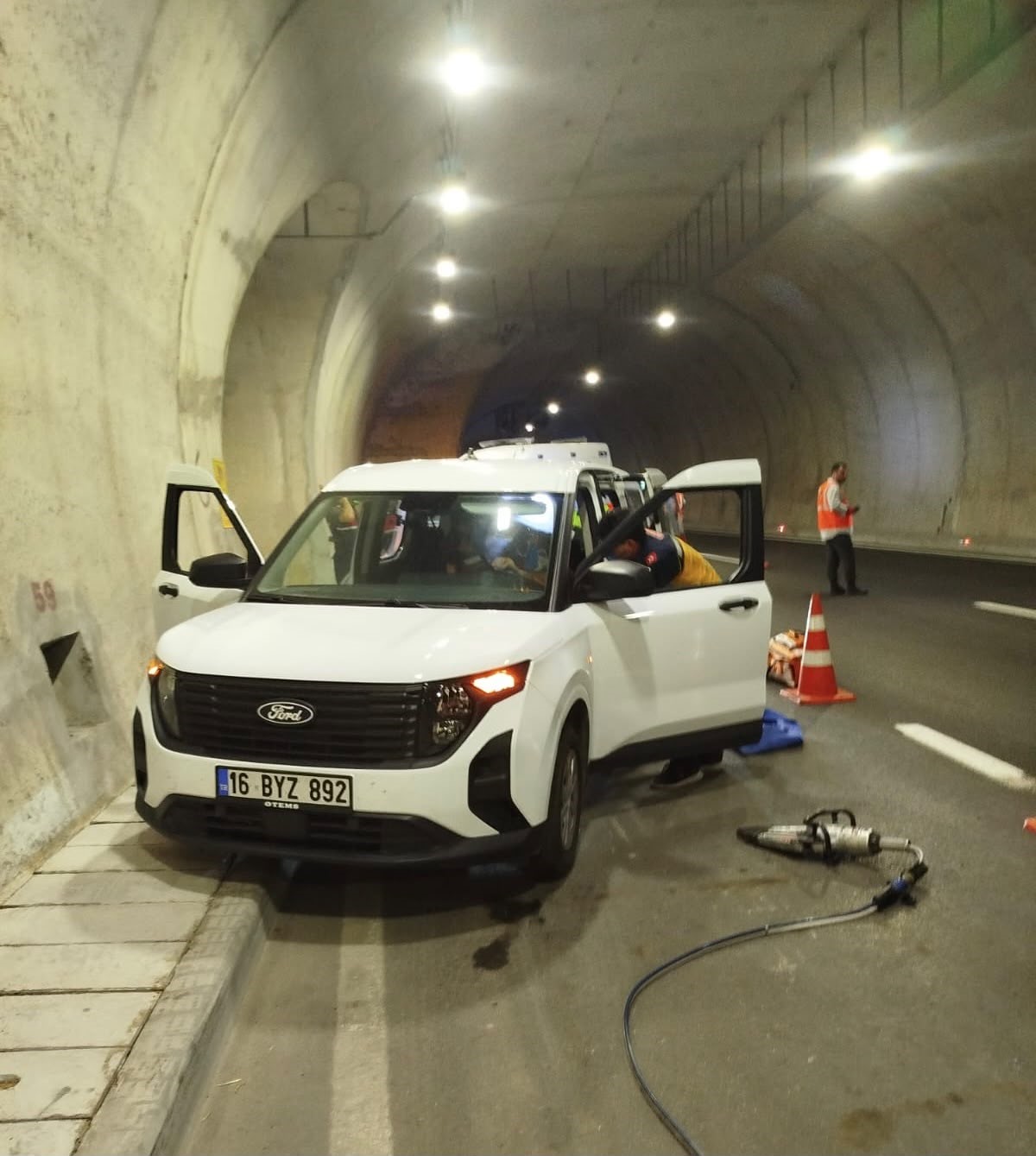 Troya Tüneli’nde trafik kazası tatbikatı