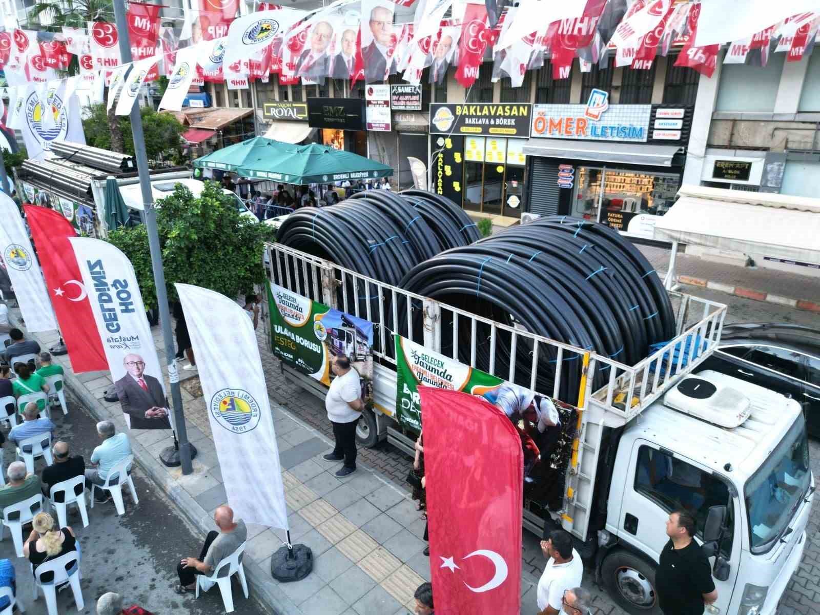 Erdemli Belediyesinden &uuml;reticilere &ouml;nemli destek