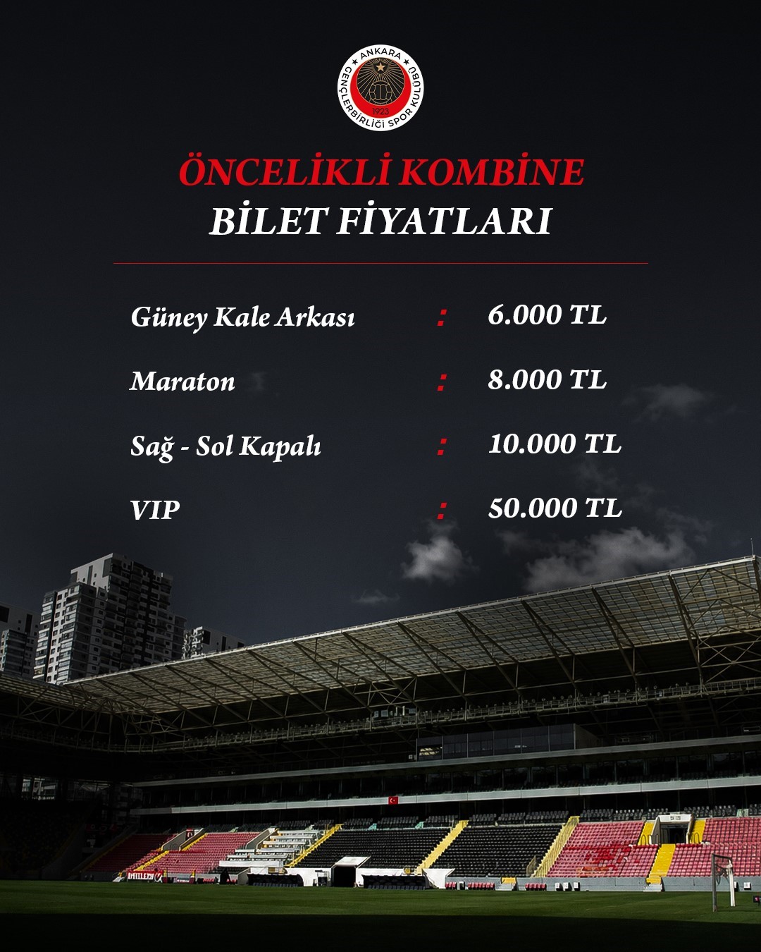 Gen&ccedil;lerbirliği&rsquo;nde yeni sezon kombine satışları başladı