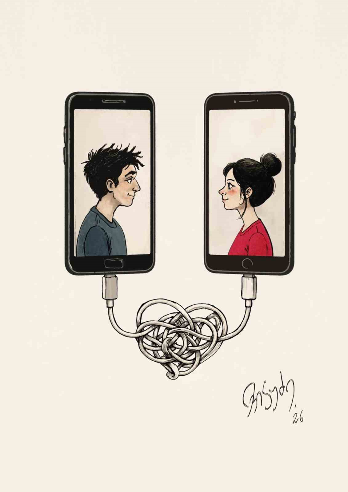 Muğla&rsquo;da aşk ve sevgi karikat&uuml;rlerle anlatıldı