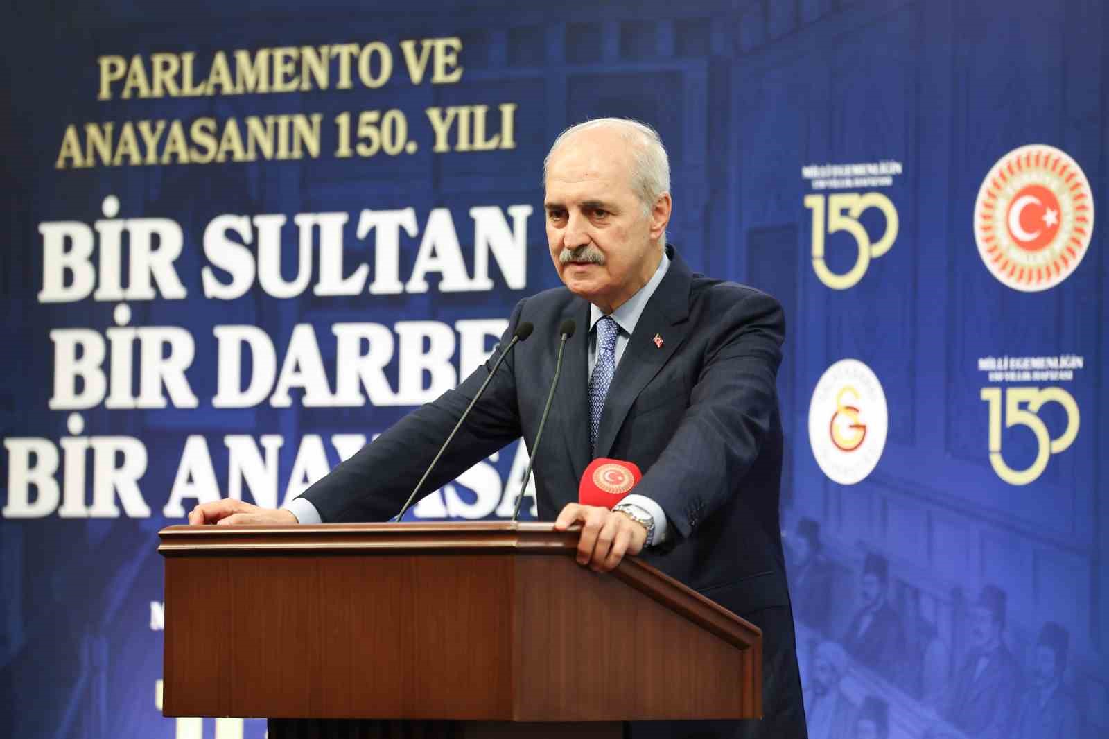 TBMM Başkanı Kurtulmuş: "T&uuml;rkiye kendi anayasasını yaparak &ouml;n&uuml;ndeki b&uuml;t&uuml;n engelleri kaldıracak"