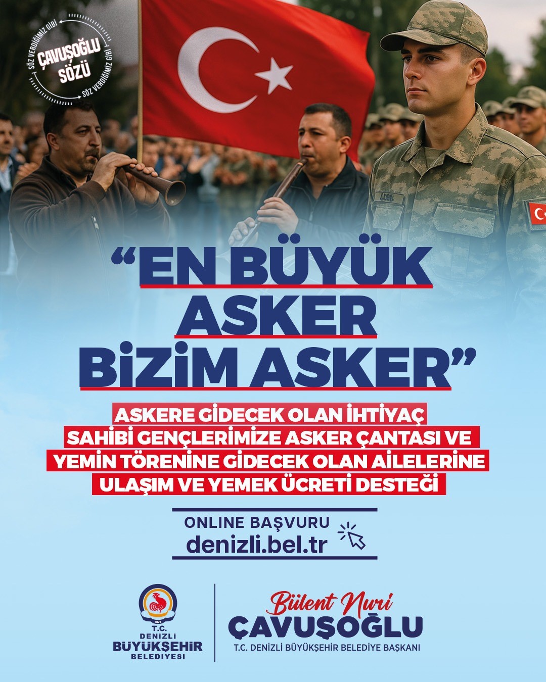 Mehmet&ccedil;iğin en mutlu g&uuml;n&uuml;nde Denizli B&uuml;y&uuml;kşehirden anlamlı destek