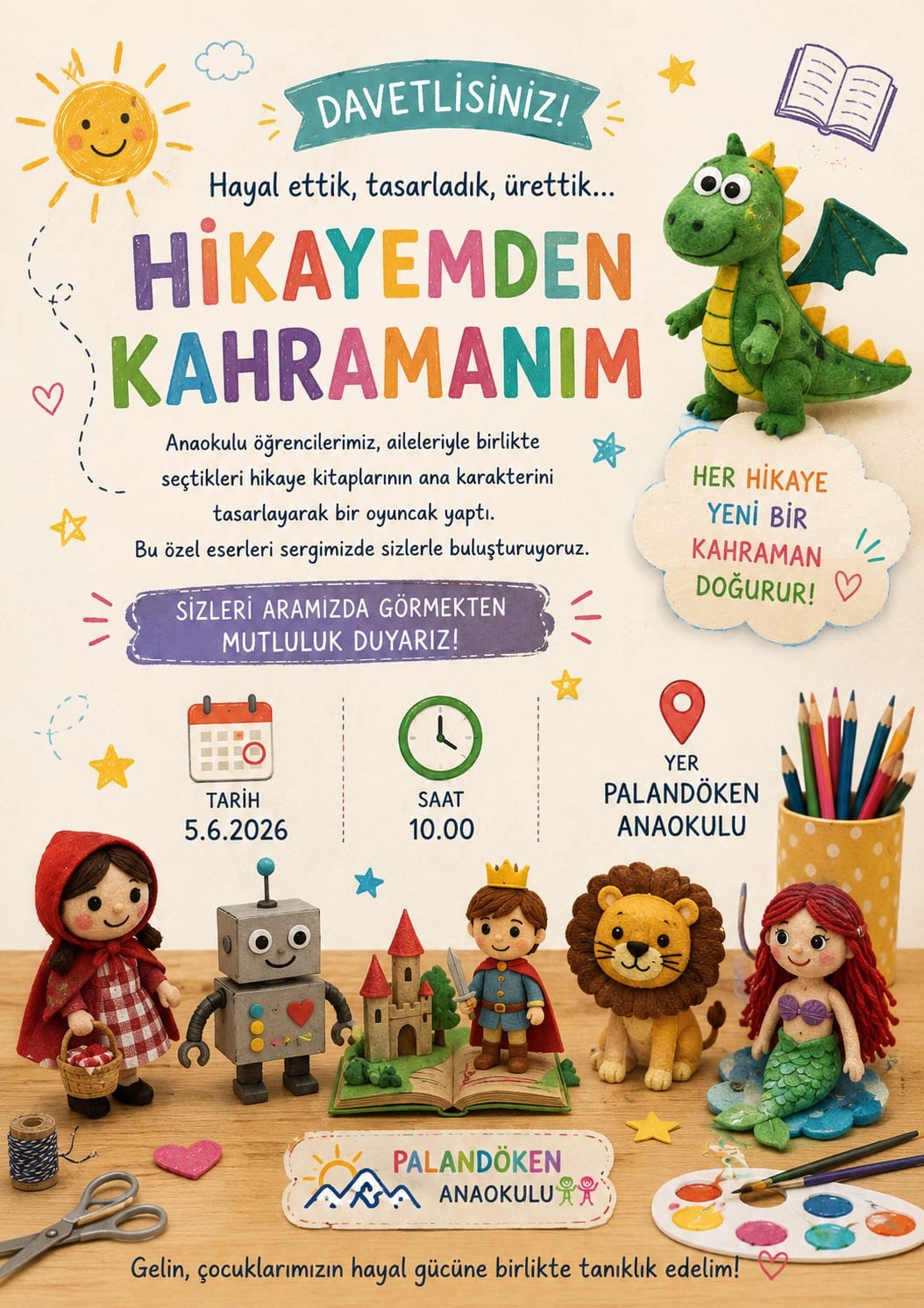 Miniklerin hayal d&uuml;nyası sergiye d&ouml;n&uuml;şt&uuml;
