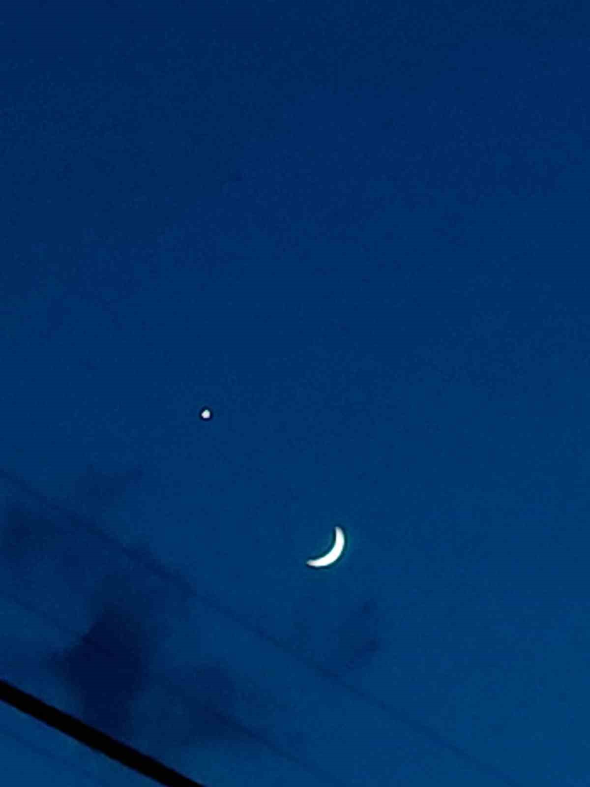 Bolu&rsquo;da muhteşem ay ve yıldız manzarası