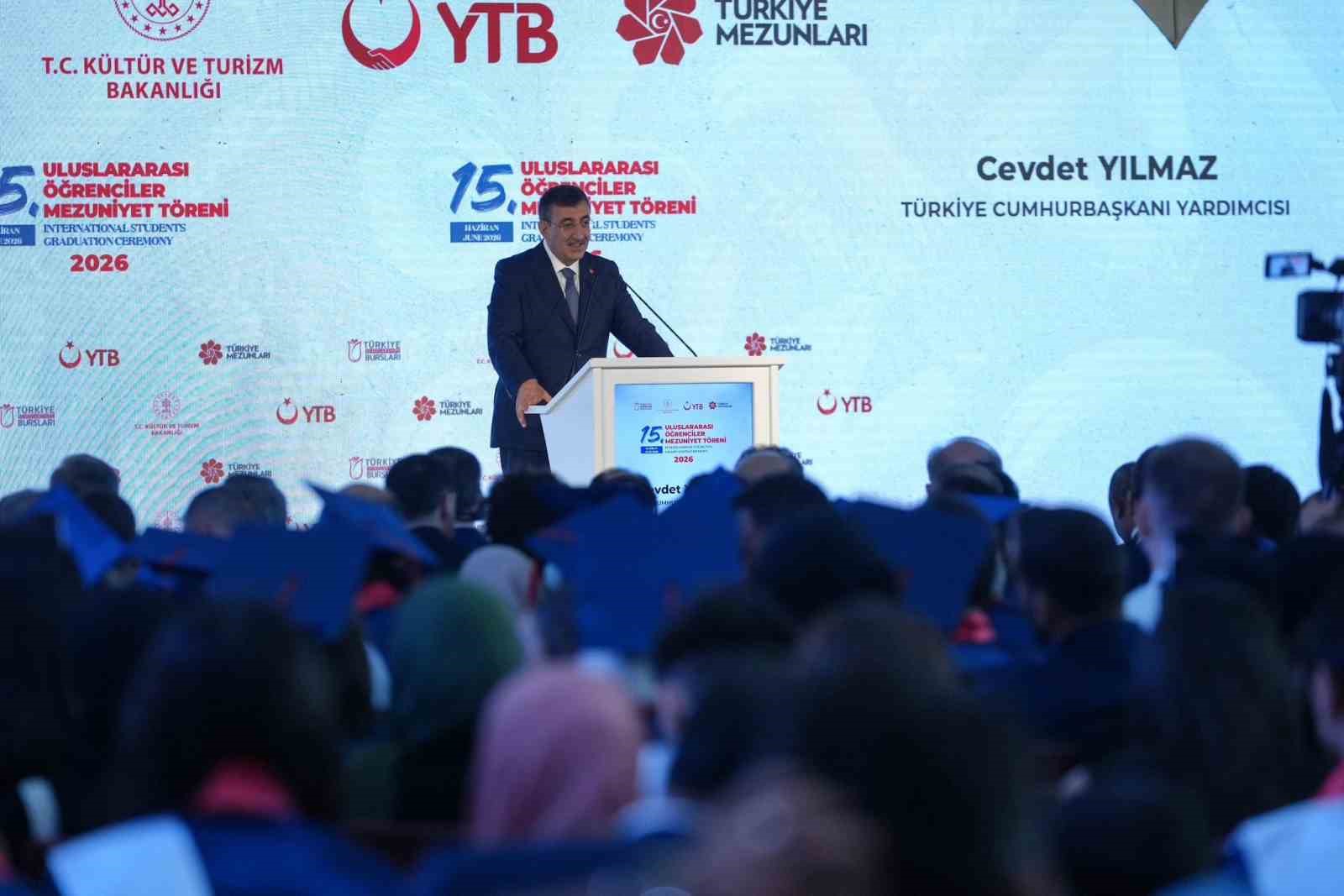 Cumhurbaşkanı Yardımcısı Yılmaz: "Bug&uuml;n &uuml;lkemizde 362 bini aşkın uluslararası &ouml;ğrencimiz eğitim &ouml;ğretim g&ouml;rmektedir"
