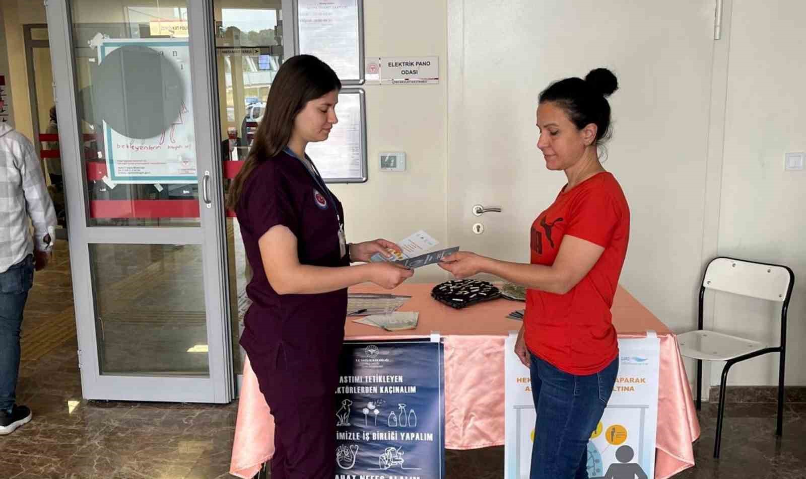 &Ccedil;ine&rsquo;de astım hastalığına karşı vatandaşlar bilgilendirildi