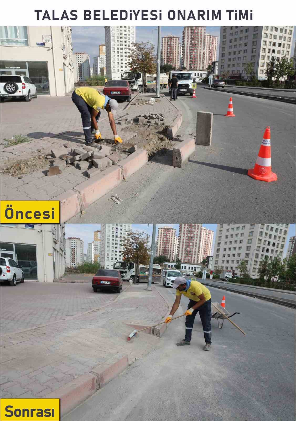 Talas&rsquo;ta onarım timinden 2 bin 630 hızlı m&uuml;dahale
