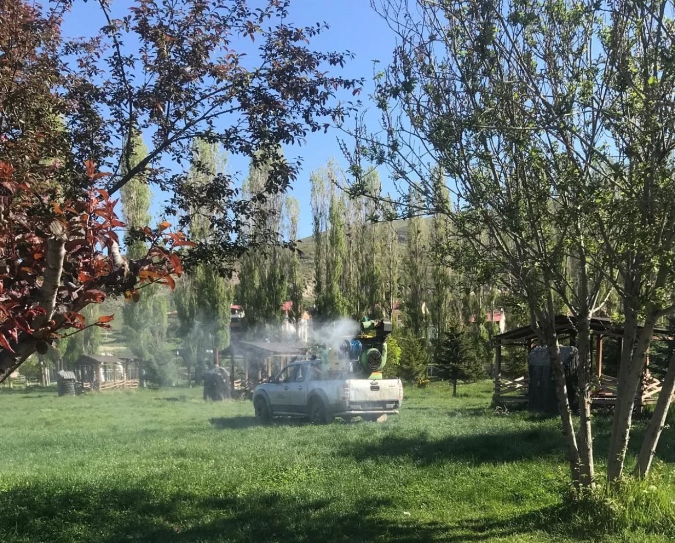 Bayburt&rsquo;ta kene riskine karşı yeşil alanlar ila&ccedil;landı