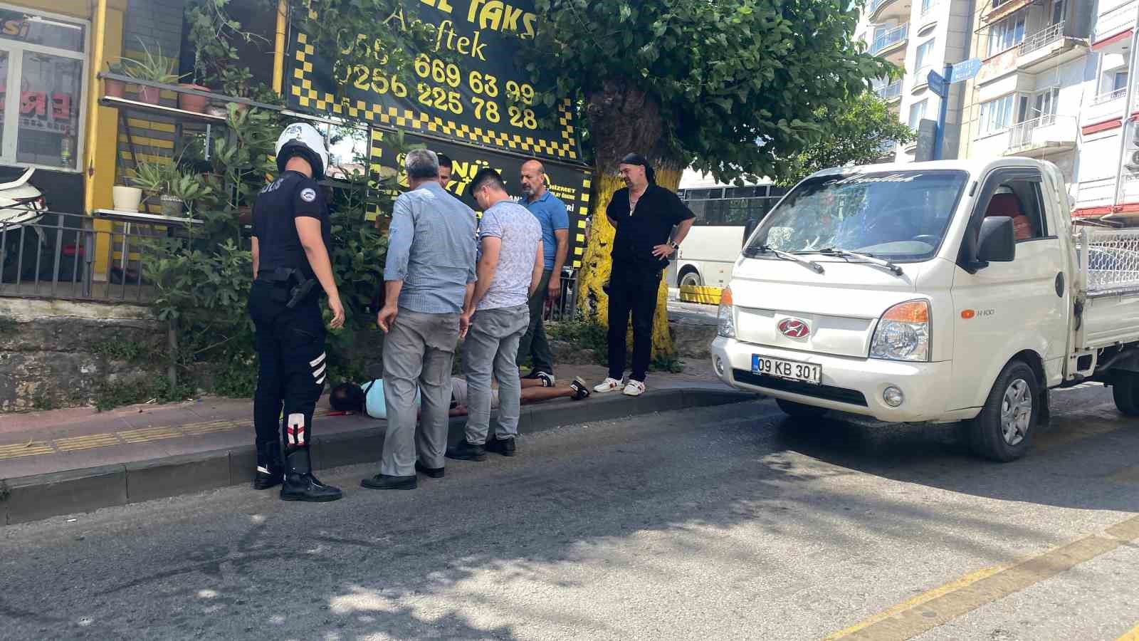 Kamyonetin çarptığı yaya yaralandı