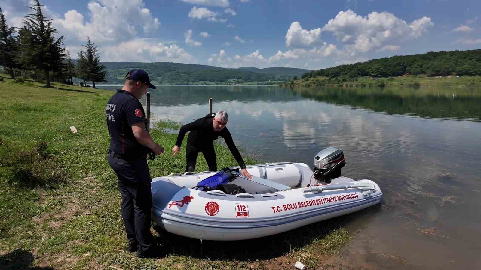 Bolu İtfaiyesi’nden nefes kesen tatbikat: Dalgıçlar göreve hazır