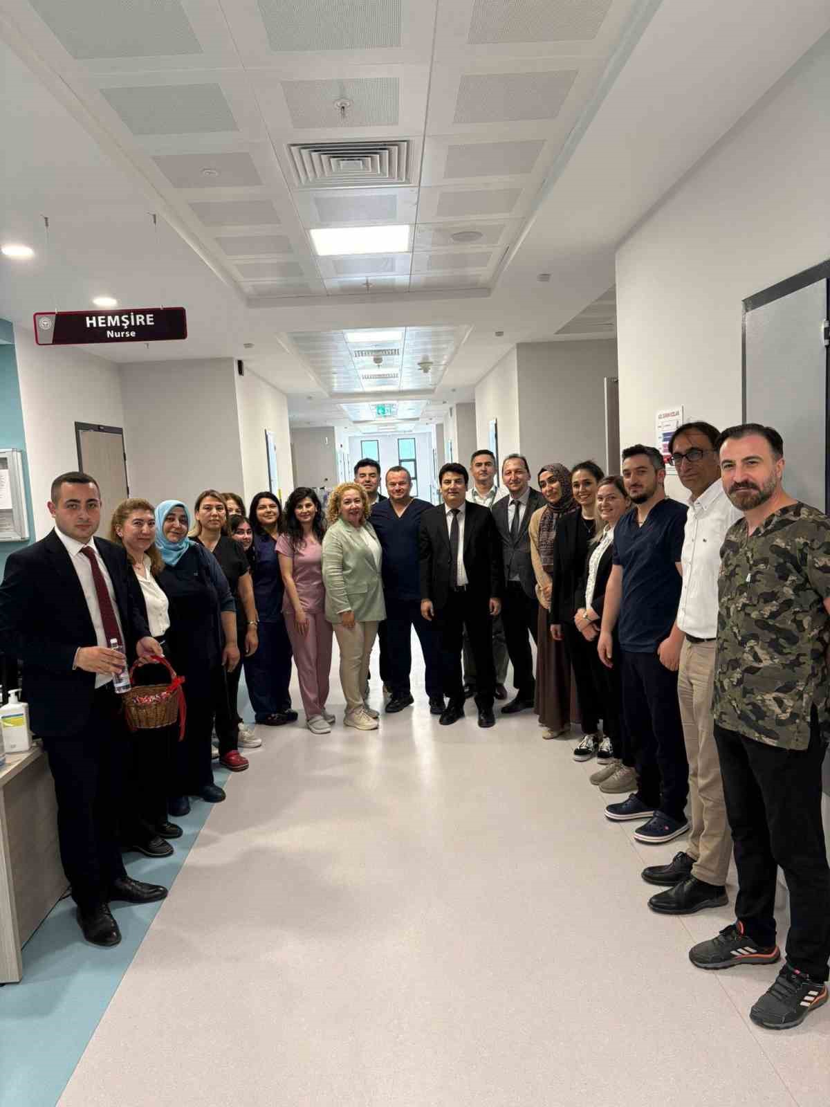 Aydın Şehir Hastanesi&rsquo;nde personelin bayramı kutlandı