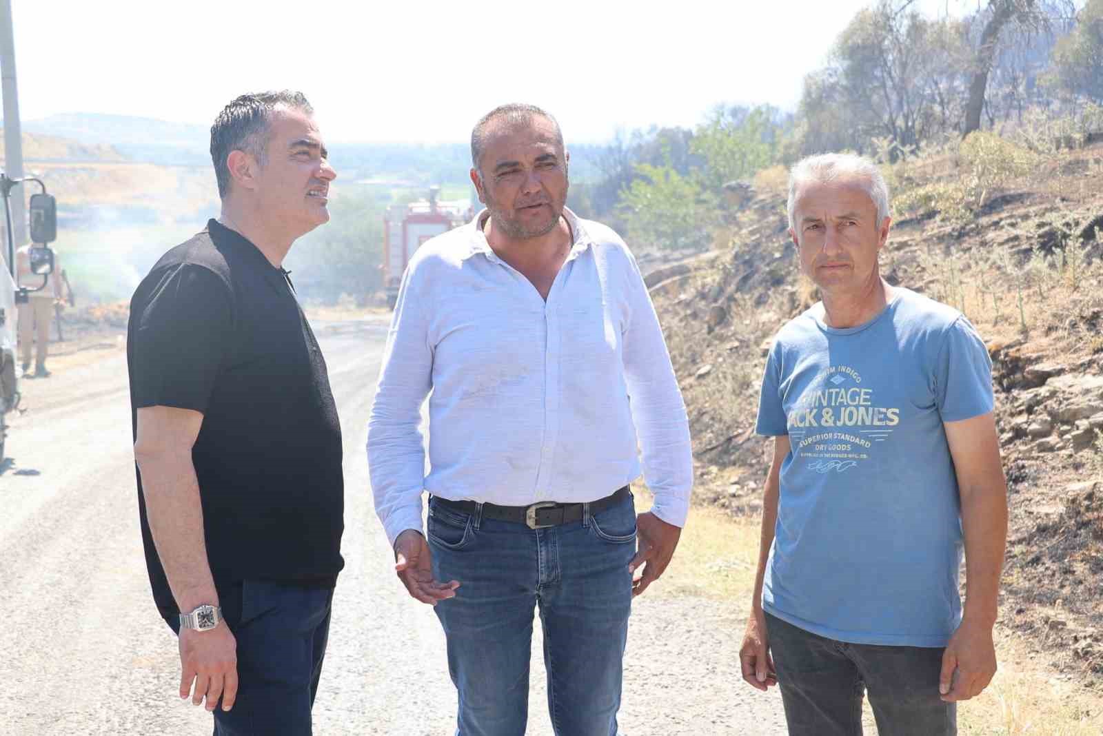 Başkan Arıcı, yangın b&ouml;lgesinde incelemelerde bulundu