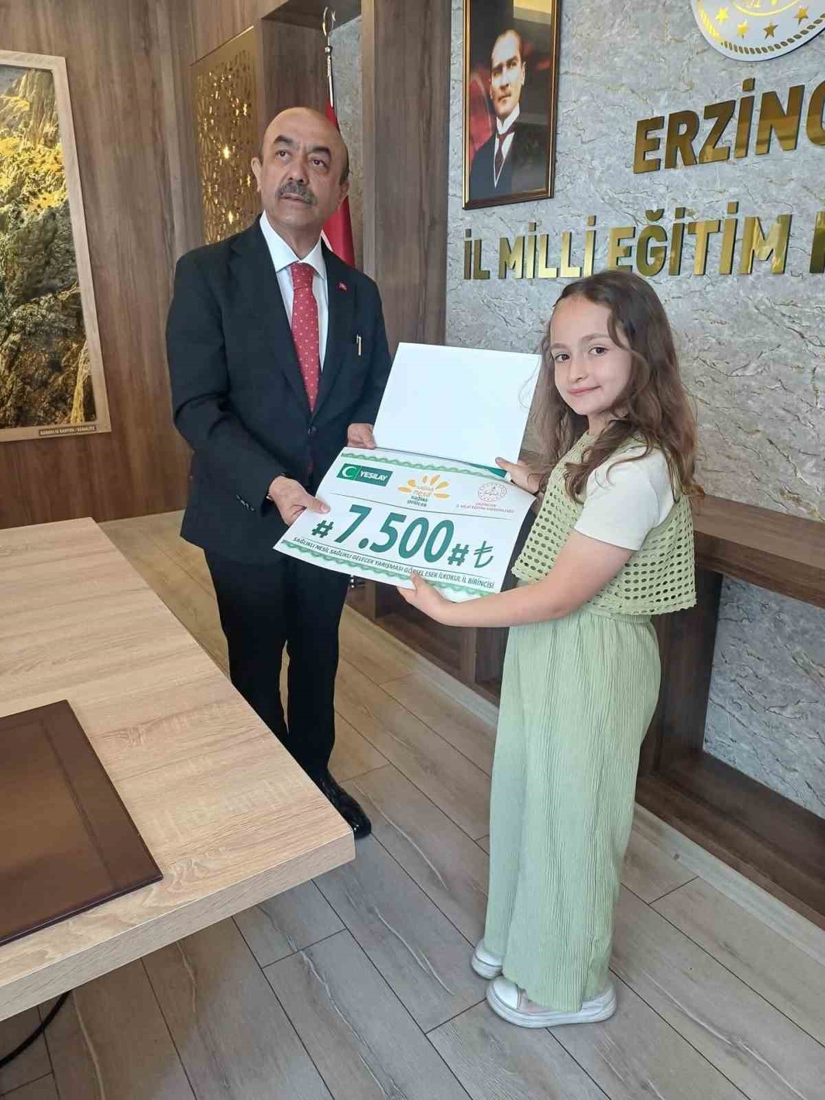 Sağlıklı Nesil Sağlıklı Gelecek Yarışması&rsquo;nda dereceye giren &ouml;ğrenciler &ouml;d&uuml;llendirildi