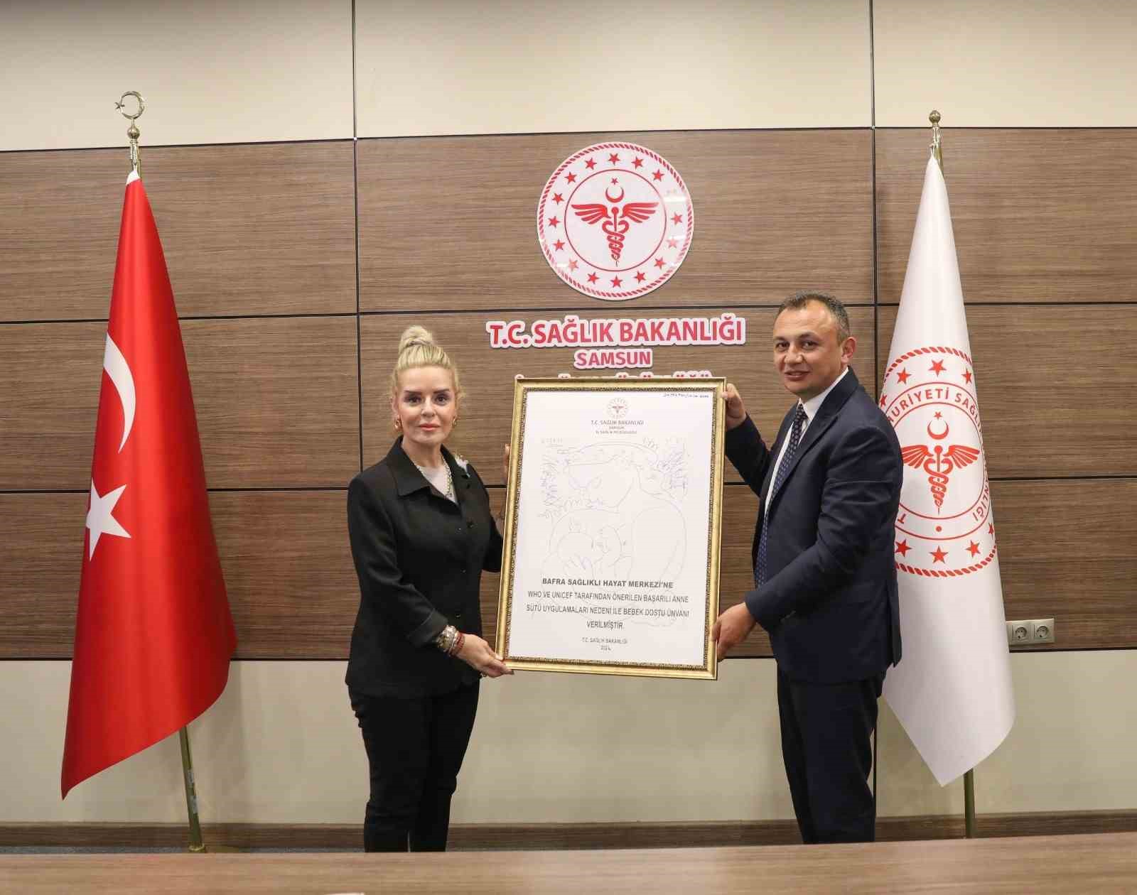 Bafra Sağlıklı Hayat Merkezi "Bebek Dostu" &uuml;nvanı aldı
