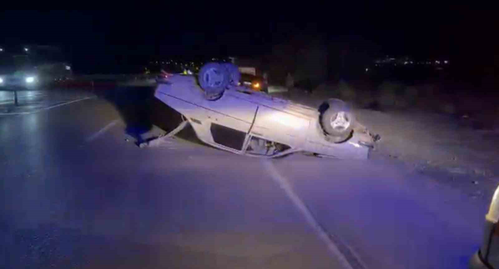 Elazığ’da otomobil takla attı: 1 yaralı