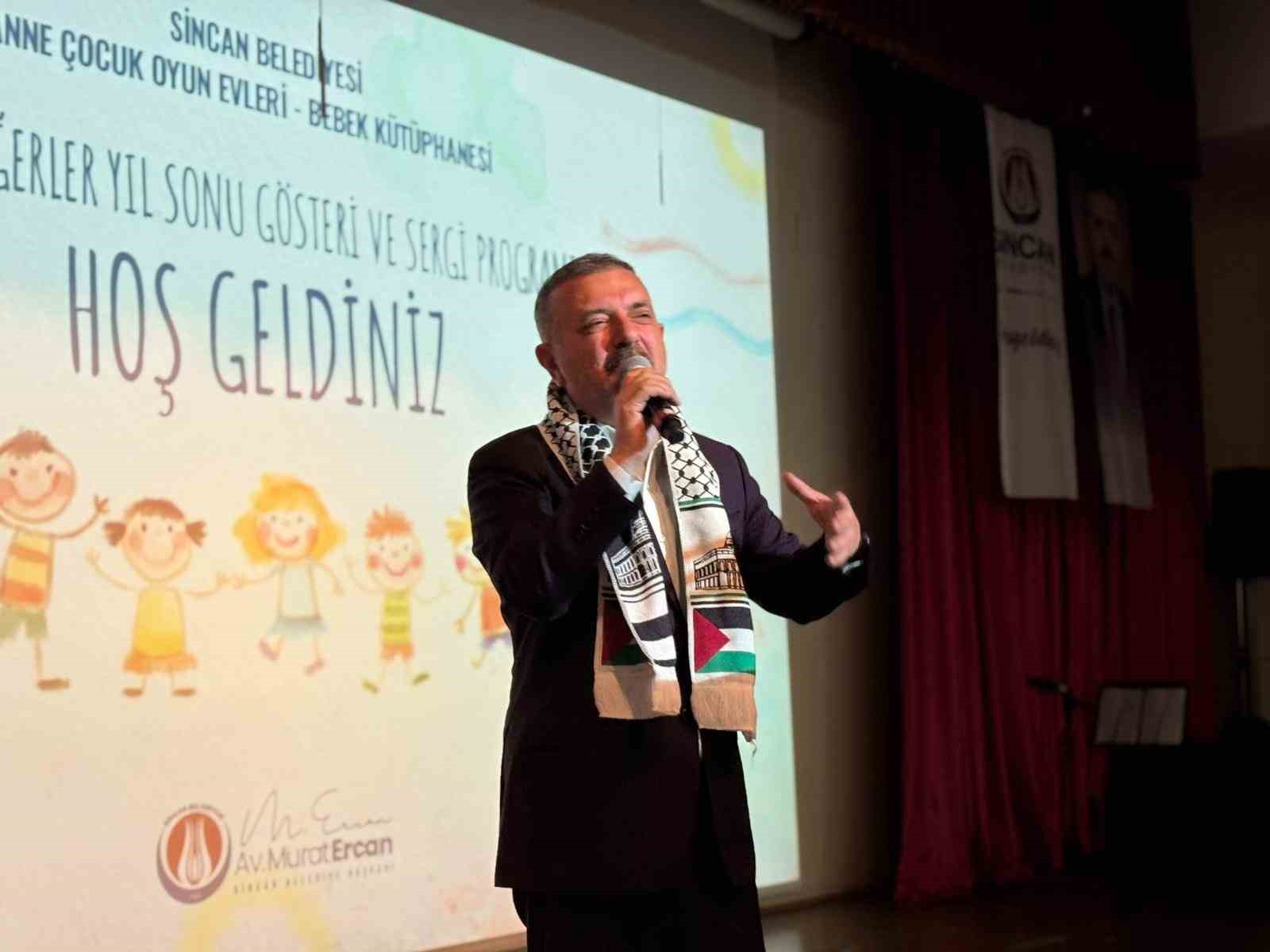 Sincanlı miniklerden yıl sonu g&ouml;sterisi ve sergisi