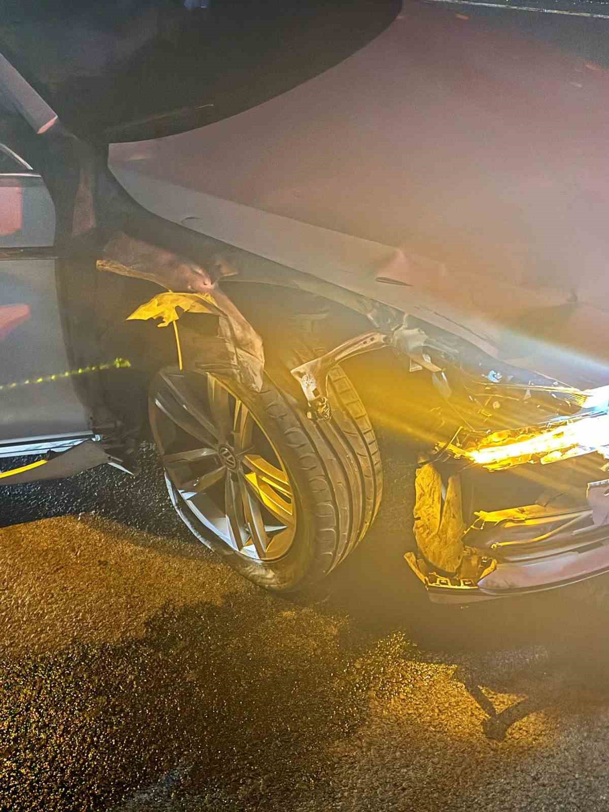 Otomobil elektrikli bisiklete &ccedil;arptı: 1 &ouml;l&uuml;