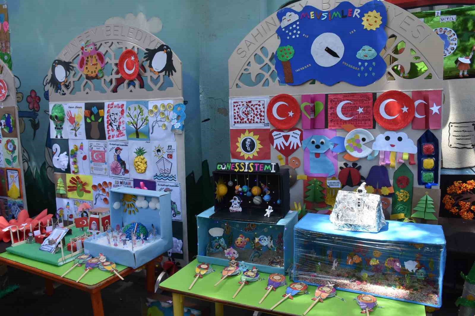 Şahinbeyli miniklerden b&uuml;y&uuml;k sergi