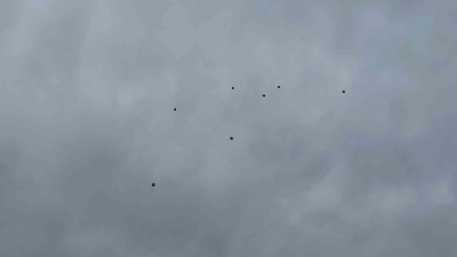 Kanseri yenen 8 yaşındaki Nuh i&ccedil;in y&uuml;zlerce balon g&ouml;ky&uuml;z&uuml;ne bırakıldı