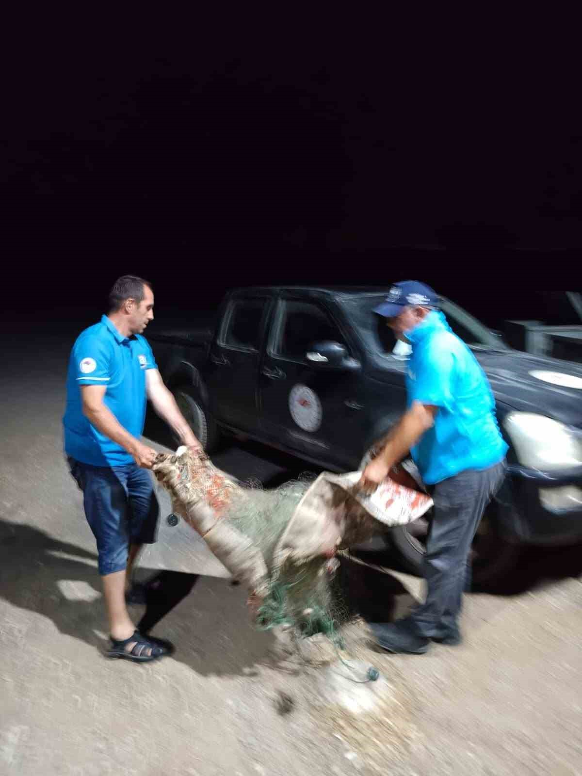 Didim&rsquo;de sahipsiz balık ağlarına el konuldu