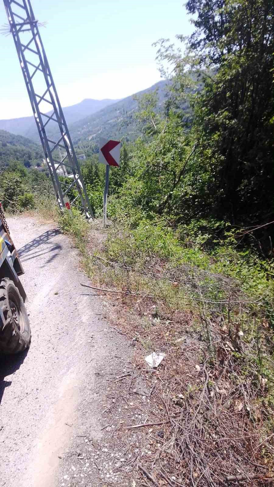 Ormanlık alana u&ccedil;an otomobildeki 3 kişi yaralandı