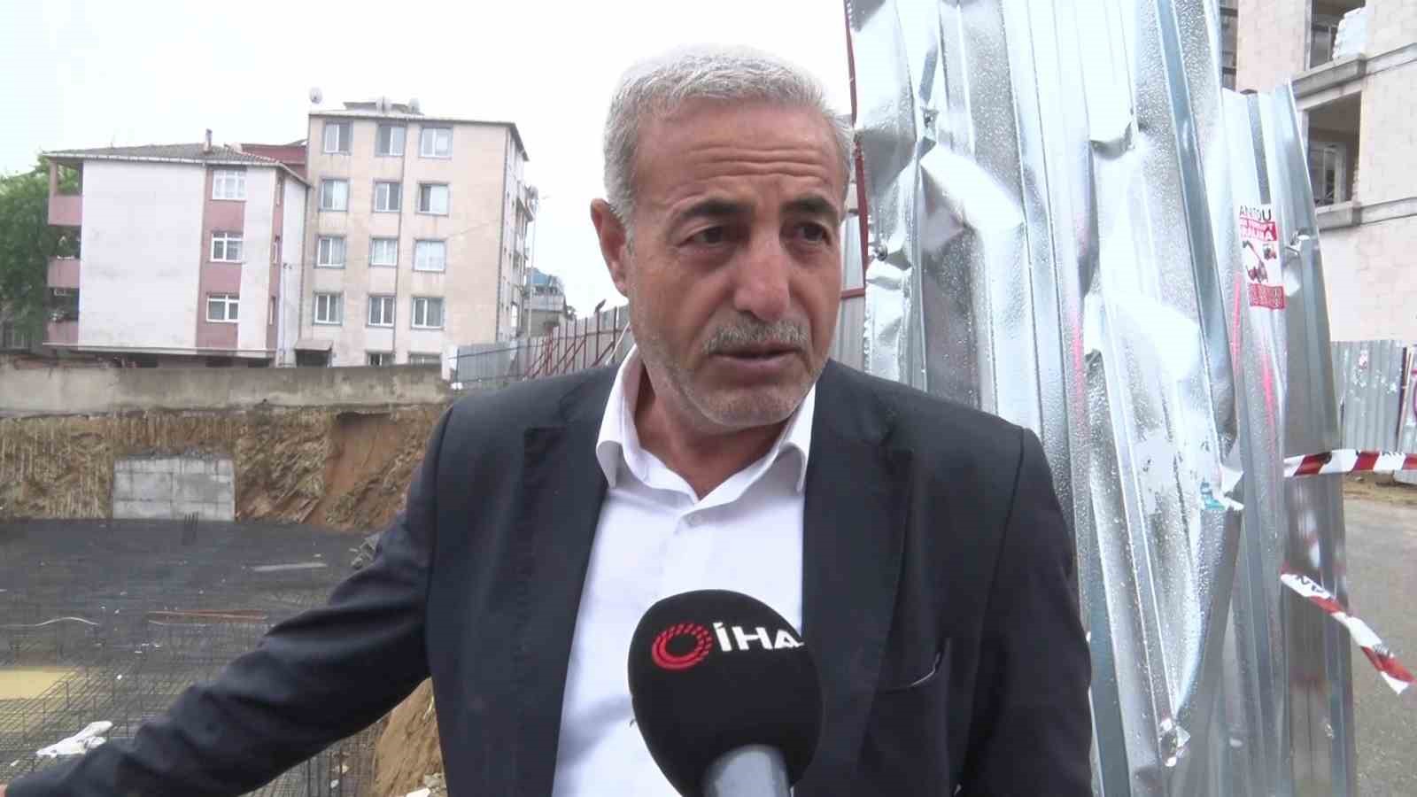 Sancaktepe&rsquo;de inşaat alnında toprak kayması