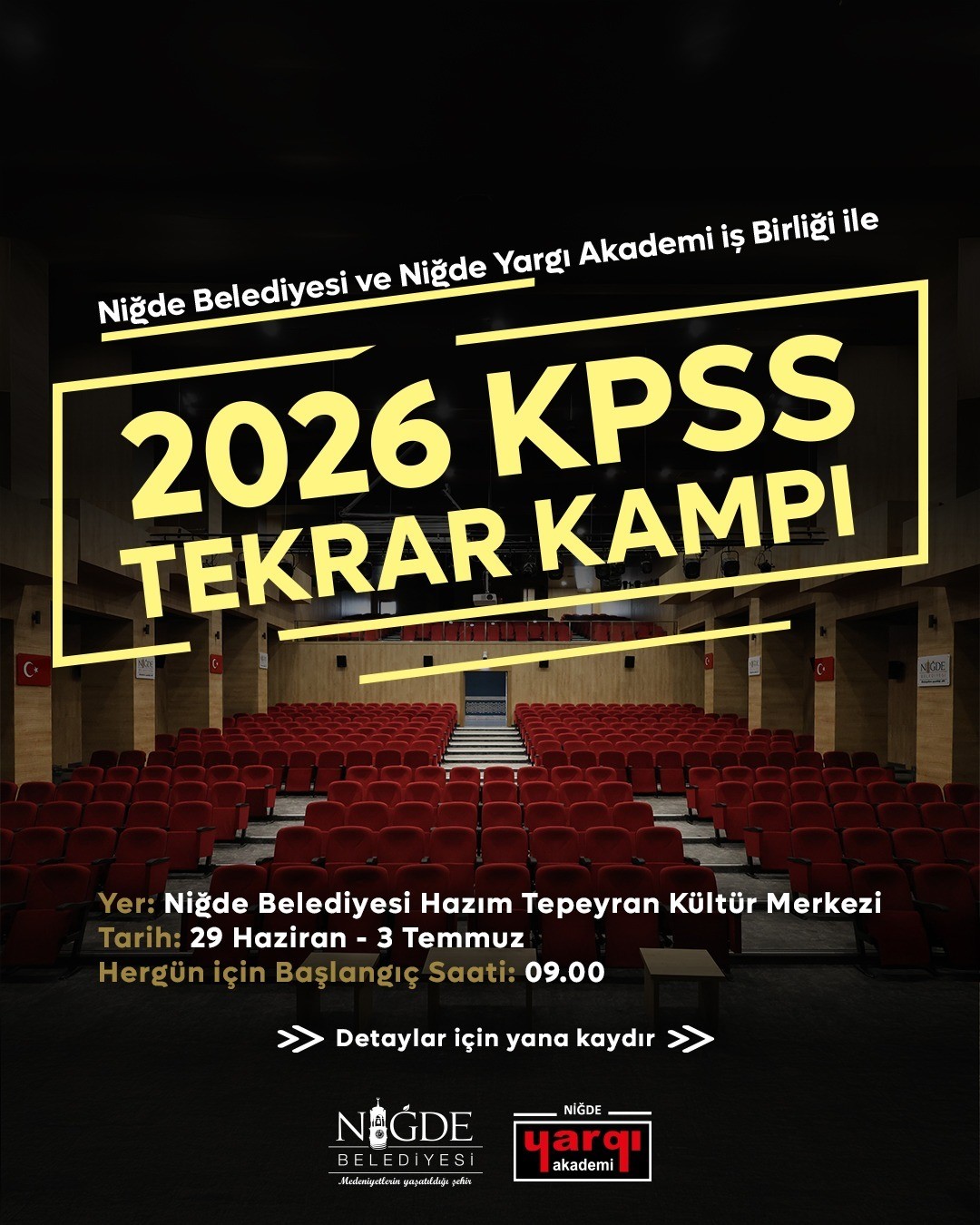 Niğde Belediyesi&rsquo;nden KPSS adaylarına b&uuml;y&uuml;k destek