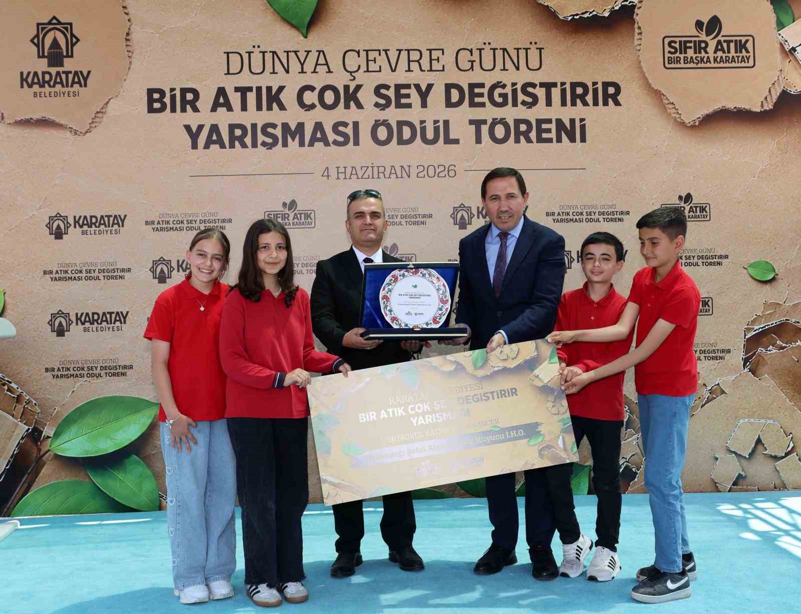 Karatay&rsquo;da "Bir Atık &Ccedil;ok Şey Değiştirir" yarışmasında &ouml;d&uuml;ller sahiplerini buldu