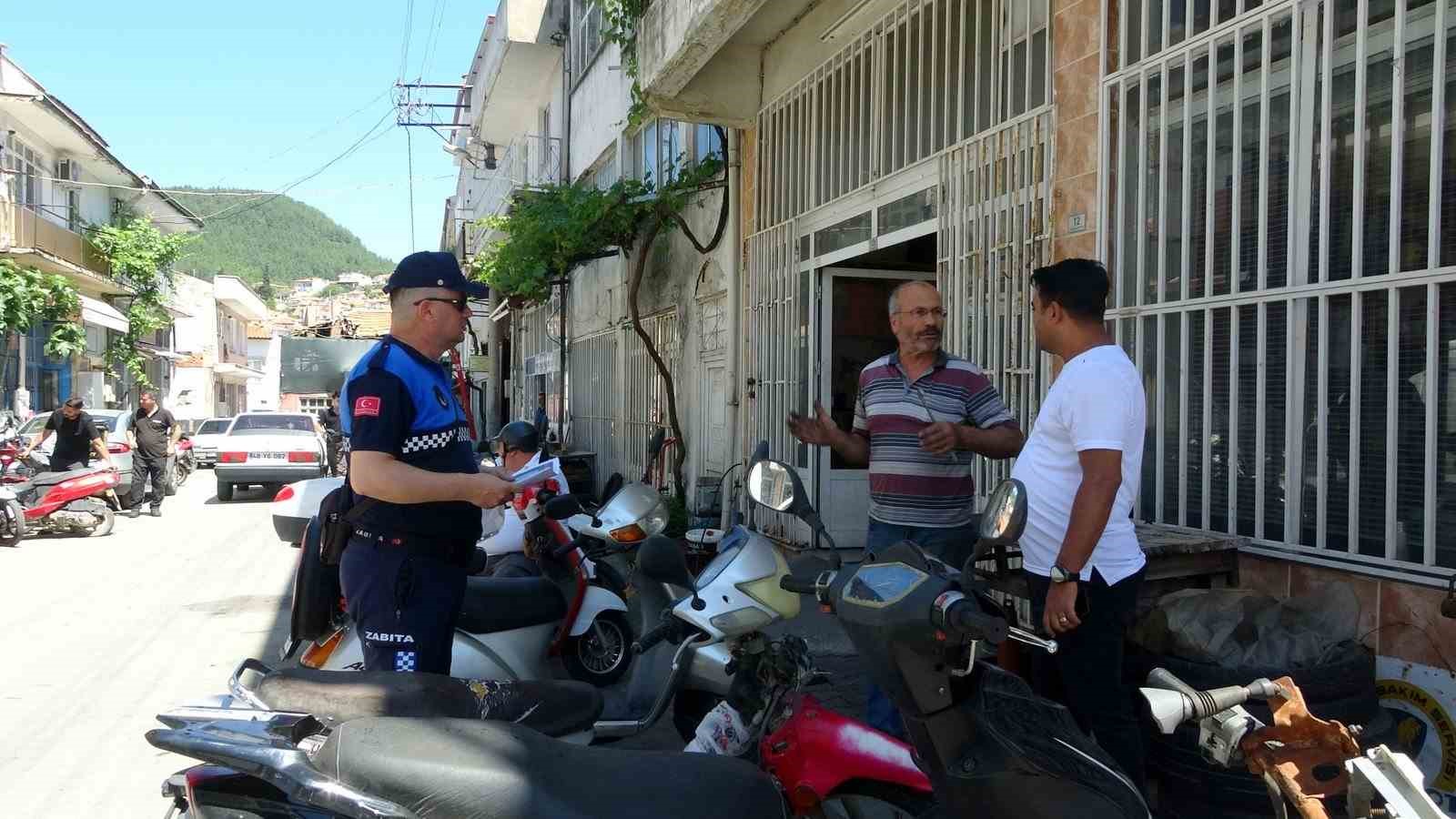 Muğla&rsquo;da Zabıta ekiplerinden motosiklet tamircilerine sıkı denetim