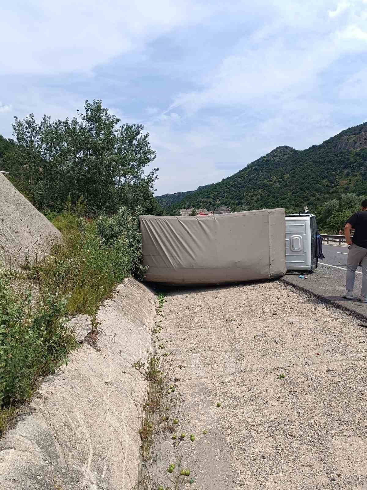 Bilecik&rsquo;te kamyonetin devrildiği kazada 1 kişi yaralandı